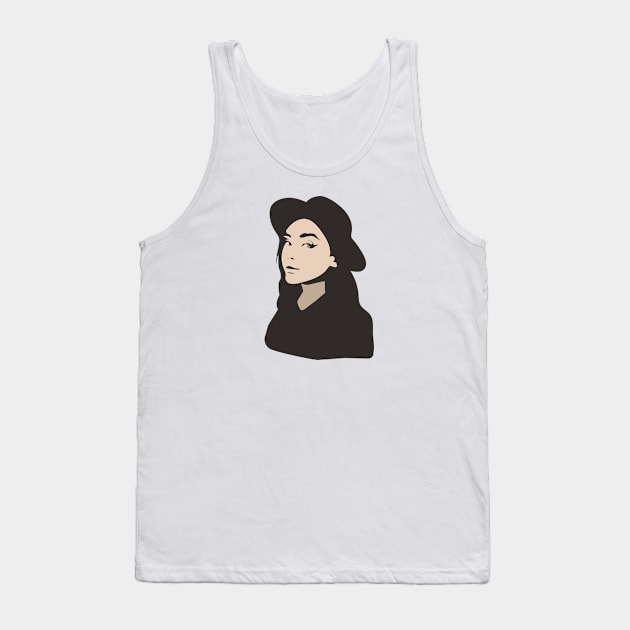 Beautiful girl with a hat Tank Top by Nataliia1112